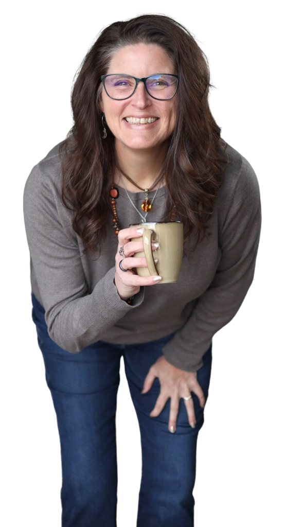 Lisa Williams with coffee