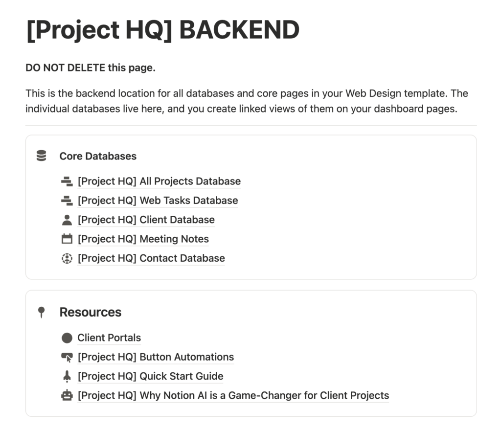 project hq backend friends edition
