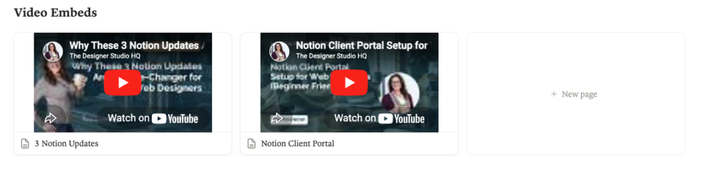 video embeds notion updates